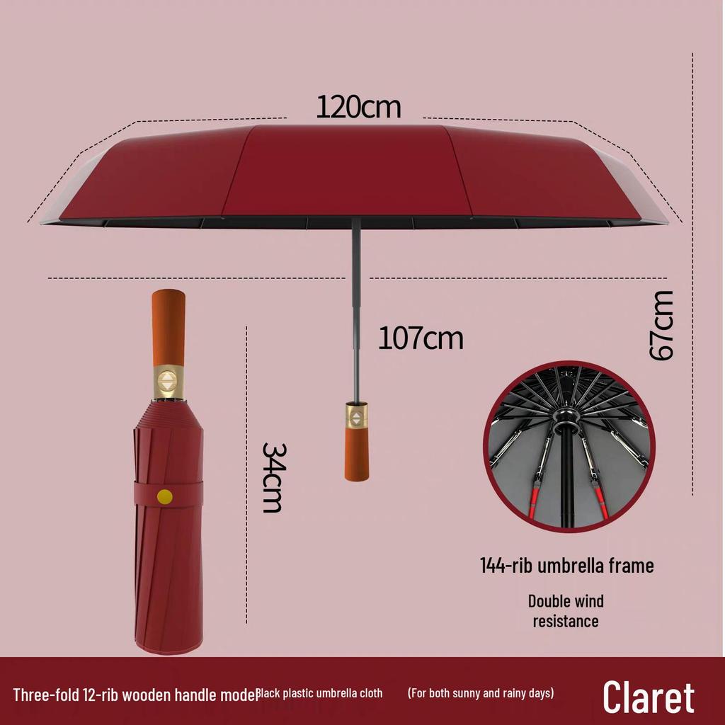 Maßgeschneiderte übergroße automatische Regenschirme für Sonne und Regen mit Logoaufdruck