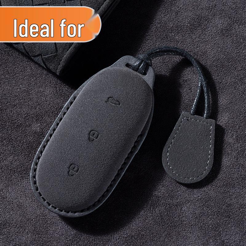 Suede Key Case for Li Xiang L9MAX/L8/L7: Tailored Car Key Shell with Buckle