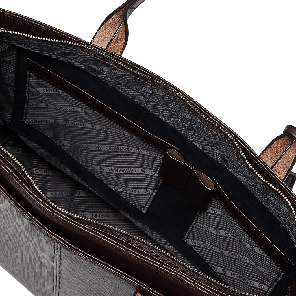 Offermann EHRGEIZ Men's Tote Bag, Made in Japan, Genuine Leather, B4 Size Capacity, No. 70003, Dark Brown