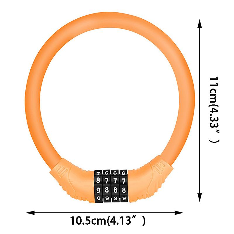 Bicycle Bike Lock Anti-Theft Road Bike Steel Wire Chain Lock Motorcycle Helmet Folding Bike Electric Scooter Safety Padlock