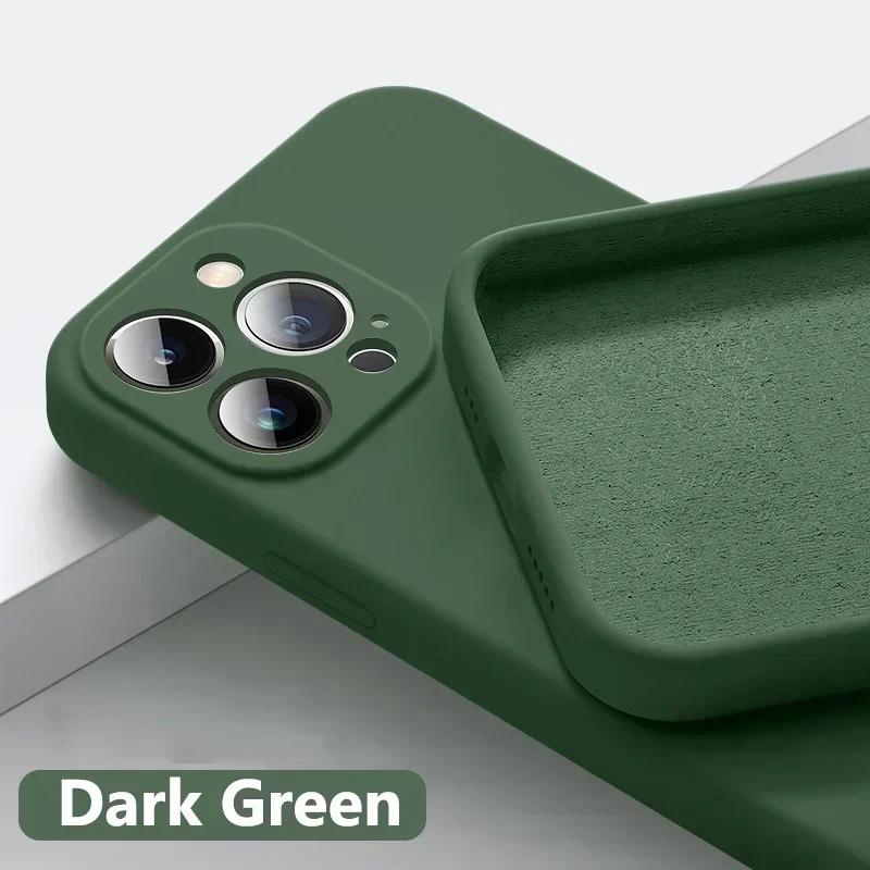 Original Liquid Silicone Phone Case For iPhone 17 16 15 11 12 13 14 Pro Max Plus Shockproof Protection Back Cover funda