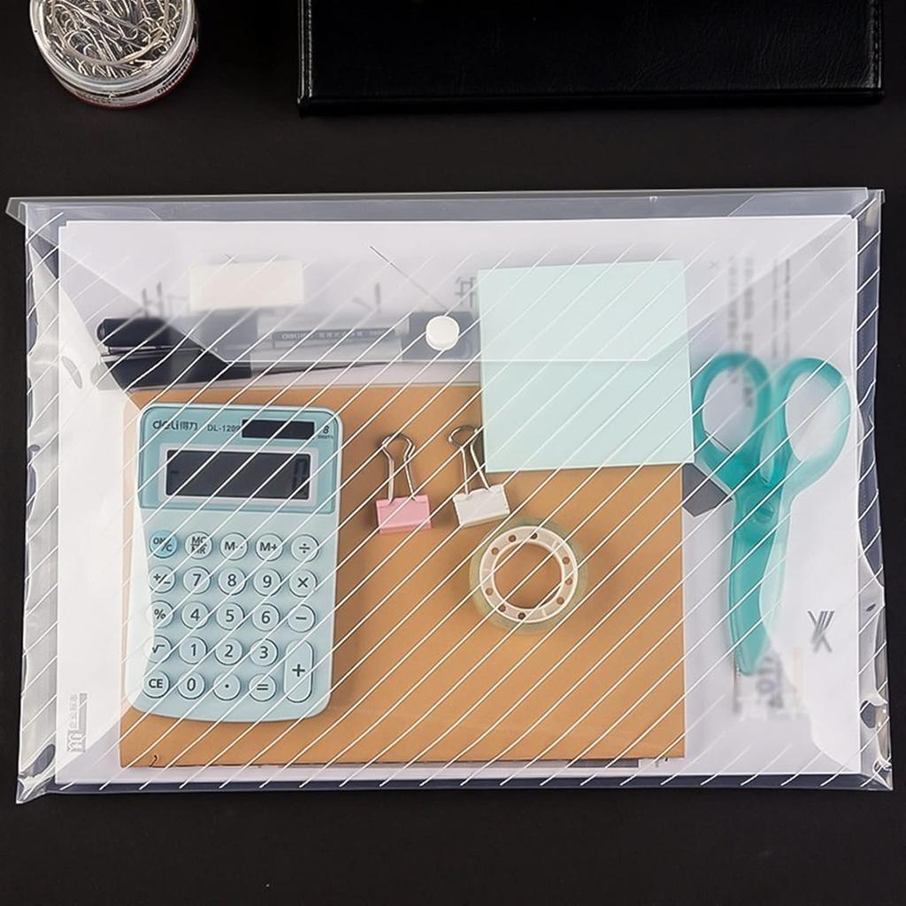 Clipboards Thick File Bag Transparent Waterproof A4 Snap-Type Plastic Information Bag Portfolio Clip Board