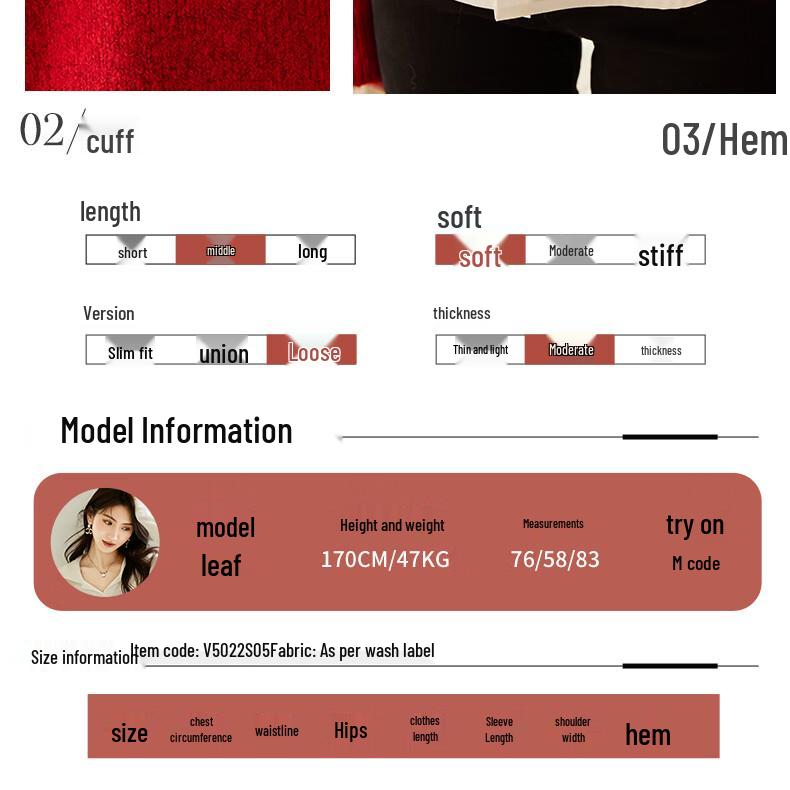 VICTORIA&VERA Women's Red Wool Blend Round Neck Knitted Sweater