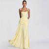 2026 Europa, Amerika, Amazon Elegantes Damen Halter Träger Ärmellos Falten Party Temperament Langes Kleid Kleid