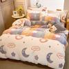 3Pcs Duvet Cover Set,1Pc Heart Print Thicken Winter Warm Duvet Cover with 2Pcs Pillowcases for Double Bed Funda Nordica Cama