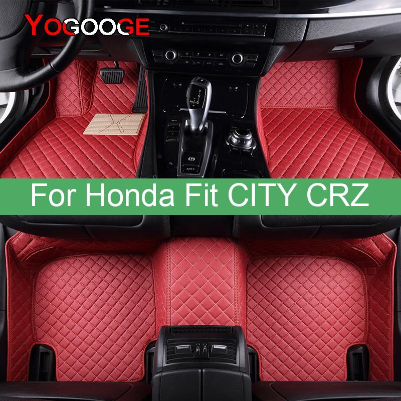 

Автомобильные коврики YOGOOGE для Honda Jzaa Fit City CR-Z Crz Foot Coche, аксессуары, авто