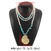 Tooxika Beach Holiday Style Conch Large Pendant Necklace Summer Fresh Pearl Gravel Multi-layer Necklace