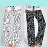 Pantaloni Casual Larghi da Donna alla Moda con Stampa di Gatti Cartoni Animati, Pantaloni Leggeri Estivi