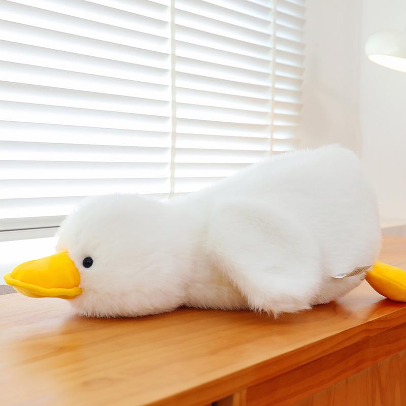 Adorable Yellow Duck Lumbar Pillow - Cute and Fluffy Cushion for Sofa, Office, or Bedside.