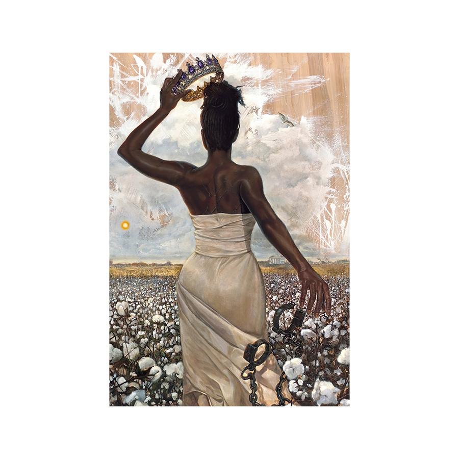 

Африканское искусство творческая свобода корона чернокожие женщины настенное искусство холст постер и принты картины для украшения гостиной 50x75cm