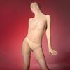 Mens Womens Sexy Lingerie Bodysuit Shiny See-Through Slim Five Fingers/Long Sleeves Bodycon Zipper Hooded Full Body Romper