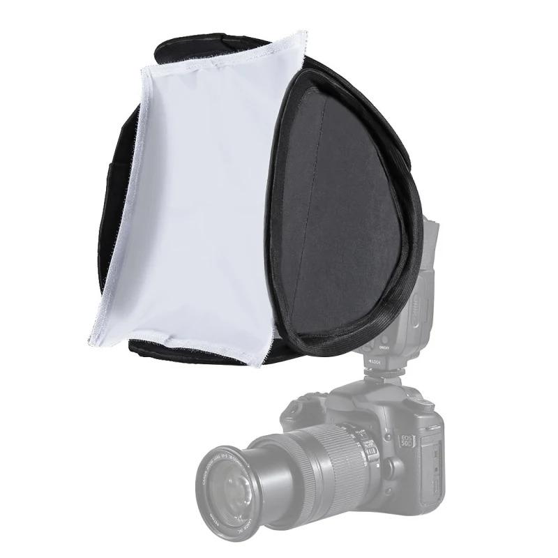 Складной софтбокс для вспышки камеры, портативный рассеиватель света для портретной и предметной съемки 23 см x 23 см