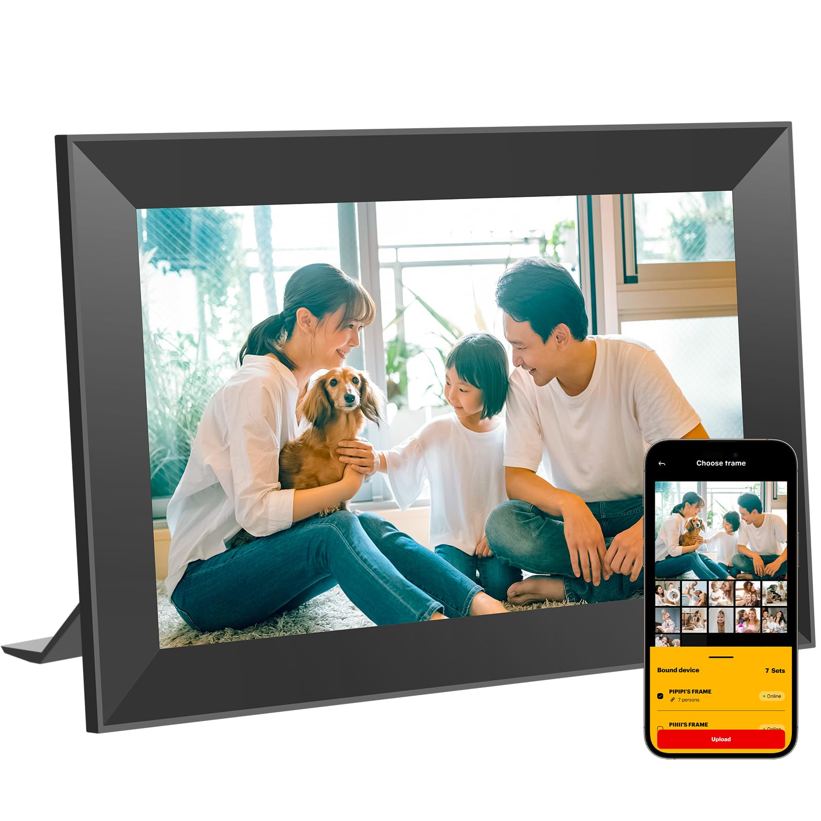 

Цифрова фоторамка KODAK WiFi 1280 x 800 HD IPS, сенсорний екран, 32 ГБ пам’яті Розумна фоторамка, автоматичний поворот, миттєва передача фотографій/відео 10,1 дюйма