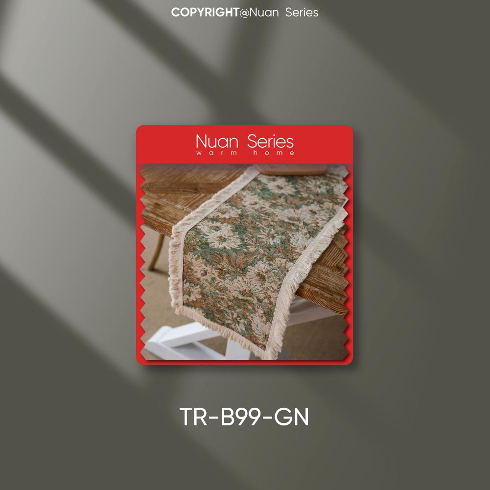 1 Stück Nuan Serie Modische Kunst bedruckte Tischflagge mit Quastenkante Weicher Tischläufer für für Esstischdeko Küche für Heimtisch Heimdeko