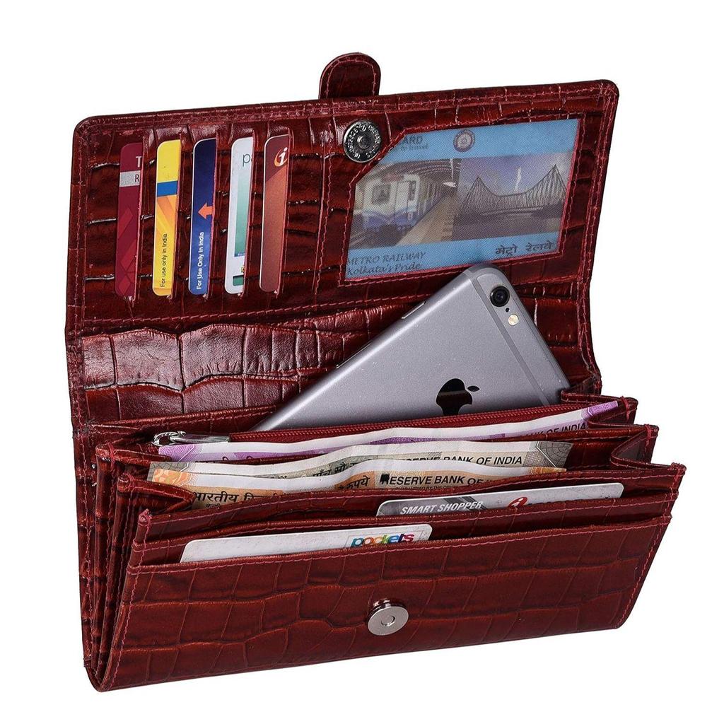 Danny Dark Red Leather Wallet for Women