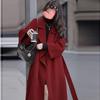 Women's Popular Off-White Mid-Length Wool Coat - Autumn/Winter Korean Style 2023.