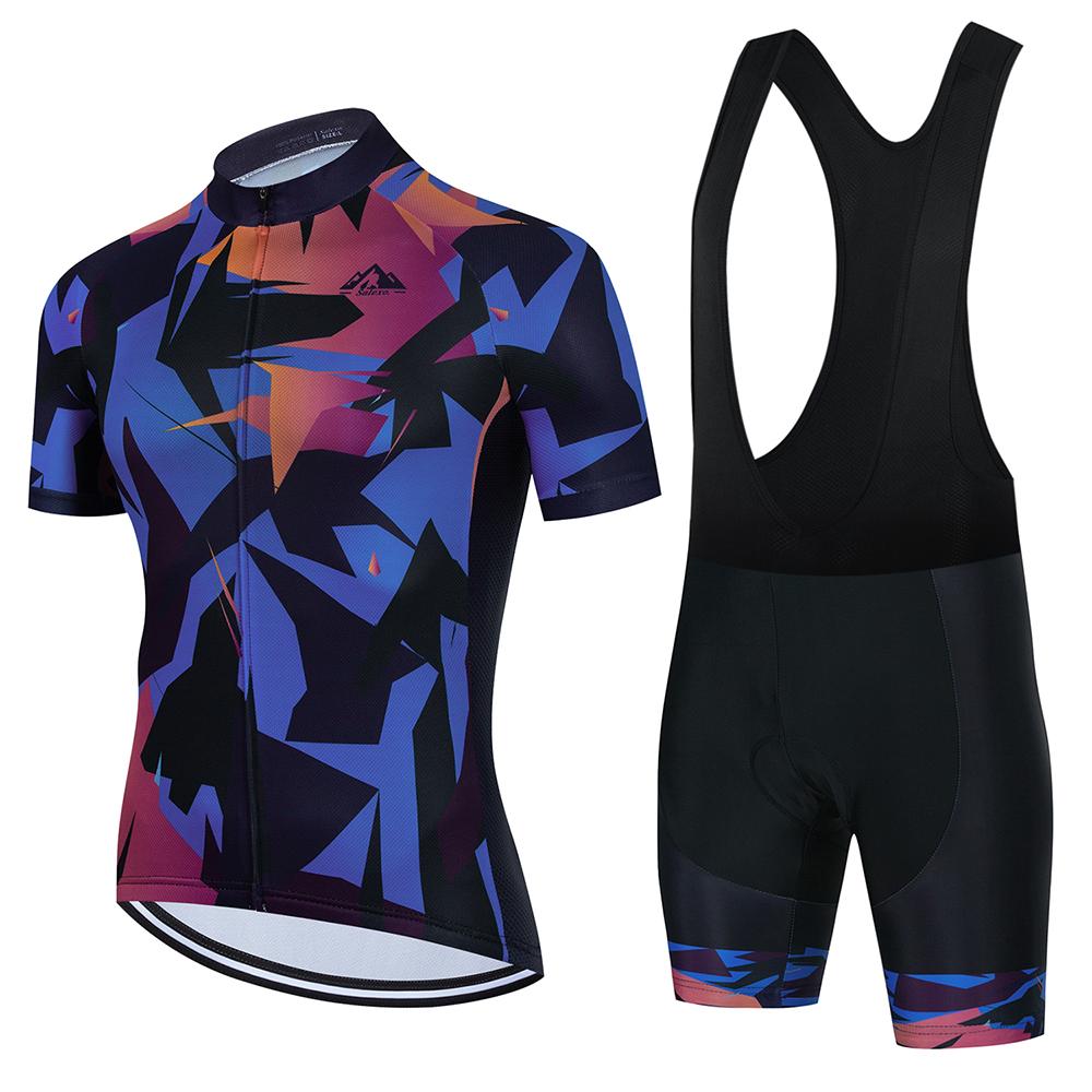 2026 Summer Breathable Cycling Suit Set Ropa Ciclismo Hombre Summer Men Short Sleeve Cycling Jersey Set Triathlon Bib Shorts Suit Bike Uniform