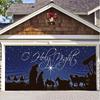 Christmas Garage Door Cover Large Christmas Banner Backdrop Decoration for Indoor Outdoor Garage Door Gate Party Wall Decor