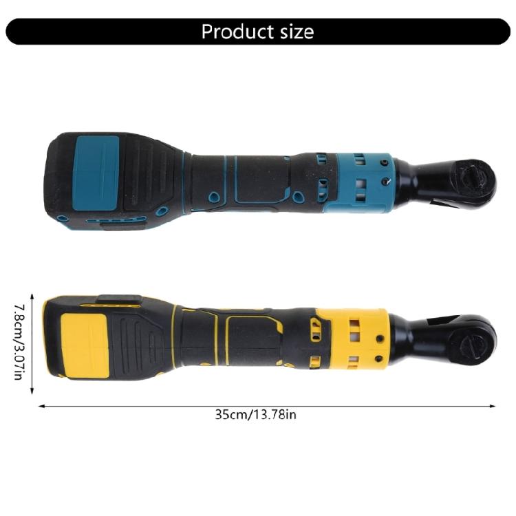 Electric Ratchet Cordless Ratchet Wrench 3/8" 400RPM Variable Speed 3/8" 1/4" Adapter 7 Socket Extension Rod