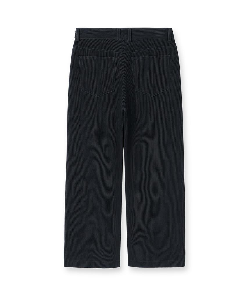 Edeunbeoleokeulleob Wide Fit 5 Pocket Corduroy Pants [Charcoal]