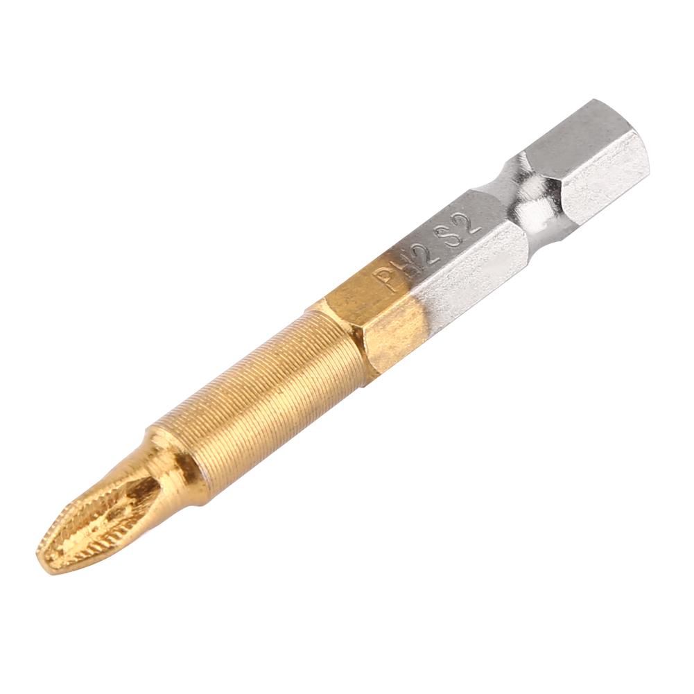 10pcs PH2 Cross Head Screwdriver Bits Set Anti Skid 14 Inch Hex Shank 50mm