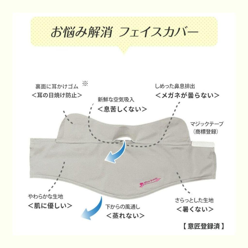 [White Beauty] UV Cut Face Cover That Won't Make You