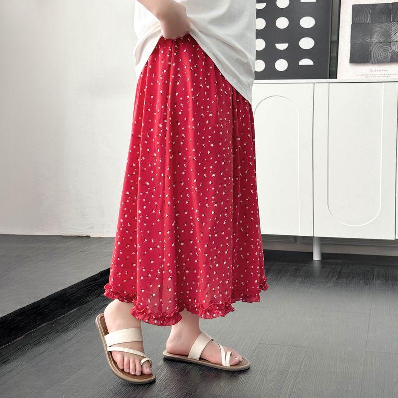 

Plus size women clothing [Vigorous Girl Set] Chubby Girl Puppy Print Short sleeve T-shirt Floral Skirt Two-piece Set Red bottom floral-overskirt 9xl