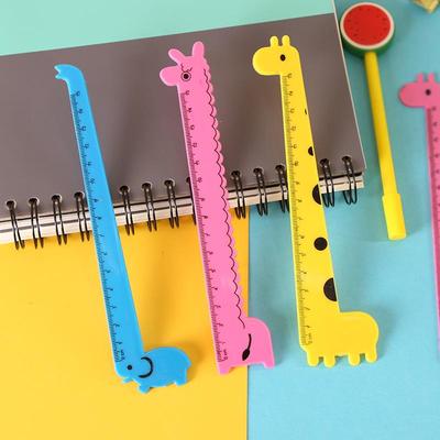 15cm Schattige Giraffe Cartoon Liniaal - Kinder Plastic Leerliniaal