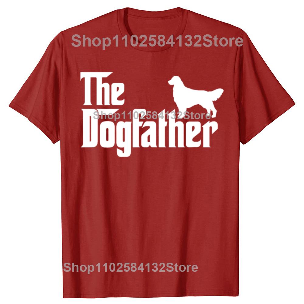 Golden Retriever The DogFather Fathers Day TShirt Men Women Dog Owner Gift TShirt Loose Casual Tops Tees Oneck Oversized
