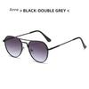 Retro Metal Frame Sunglasses for Women Men Vintage Double Bridge Unisex Shades UV400 Gafas De Sol Hombre