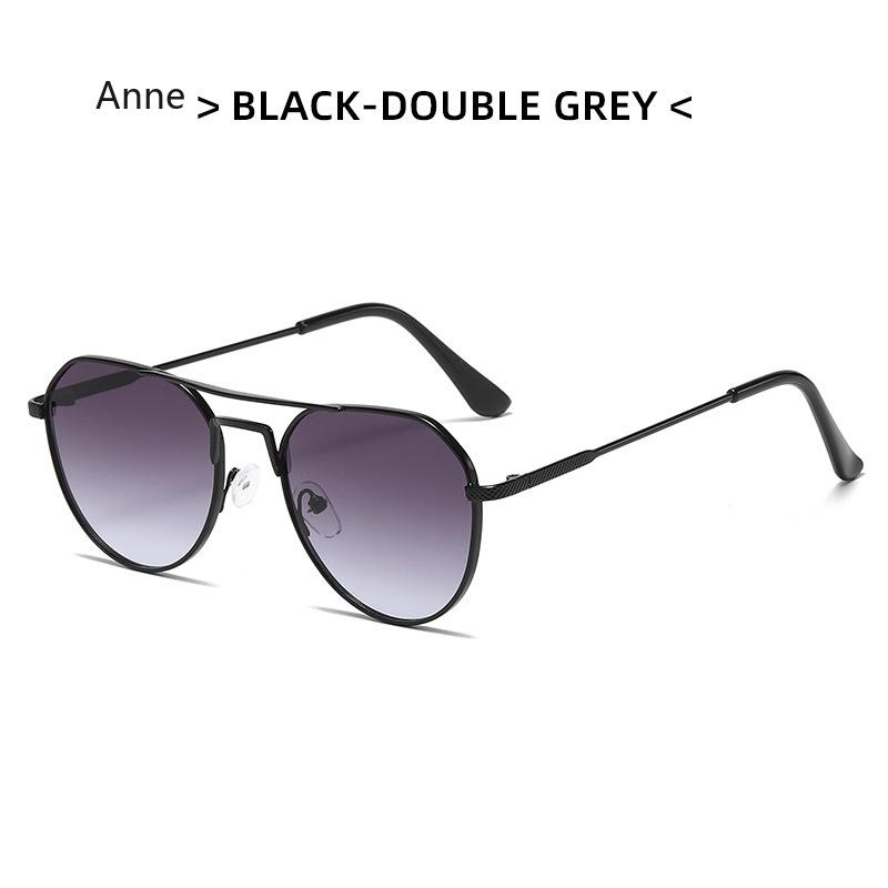 Retro Metal Frame Sunglasses for Women Men Vintage Double Bridge Unisex Shades UV400 Gafas De Sol Hombre