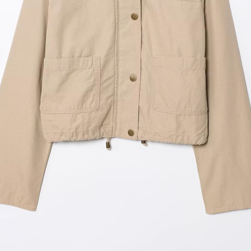 Araltay New Arrival Fashion Style Women's Clothing Denim Casual Corduroy Collar Beauty Retro Style Tooling Style Short Jacket Outwear