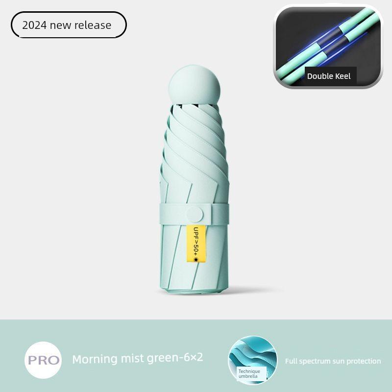 Capsule Sun Umbrella, Sun Protection, Uv Protection, Dual-Use for Sun and Rain, Mini 40% off Fold, Ultra-Light, Compact, Portable m