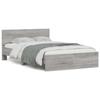 VidaXL Bed Frame with Headboard and LED Sonoma Grey 140x200 Cm 3207614