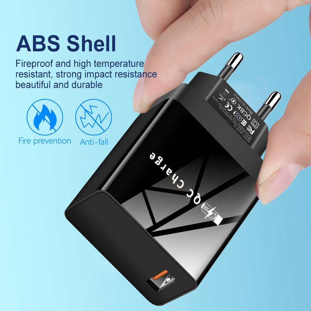 PD33W GaN QC3.0 Multi-Port Fast Charger, 9V/12V European Standard.