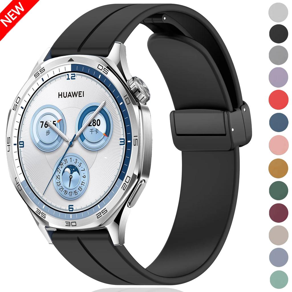 20 22mm Magnetic buckle Strap for Huawei Watch GT6/5/4/GT6 Pro 4 3 2 46mm Silicone Bracelet for Amazfit Balance 2/GTR/GTS 4 Band
