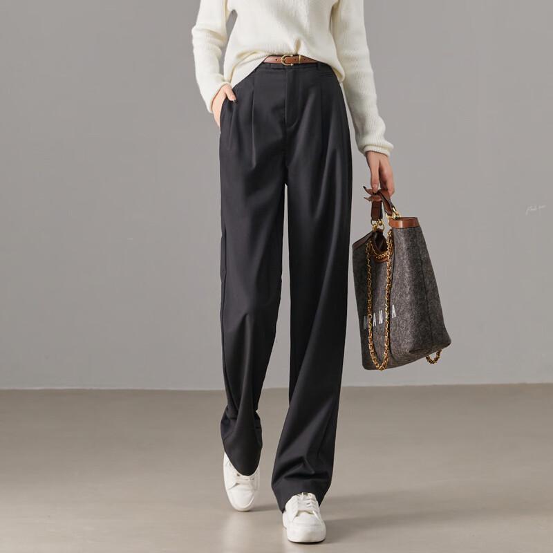 Women's Mid-Waist Straight Leg Casual Pants
