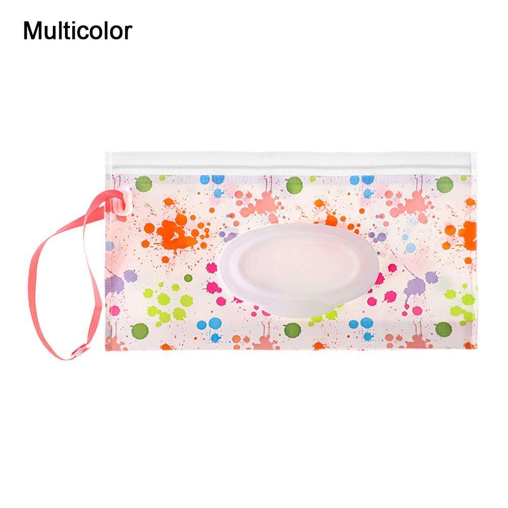 1PC Feuchttücher Tasche Tragbare Flip Cover Snap-Strap Kosmetiktasche Niedliche Baby Tissue Box Outdoor Niedliche Kinderwagen Tragetasche Acces
