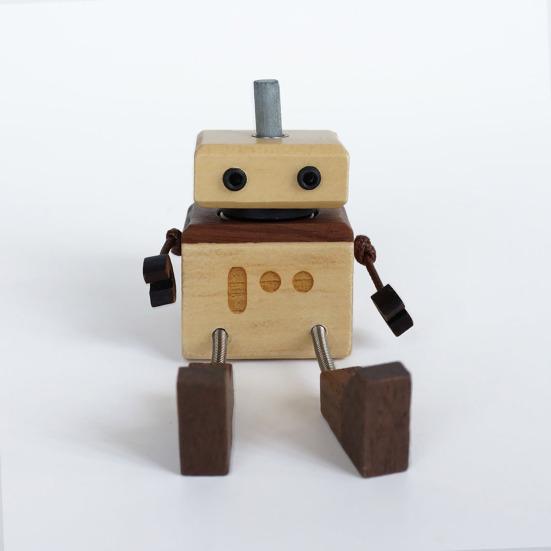 Car Air Fresheners Wooden Robot Figurine with Swinging Legs Car
