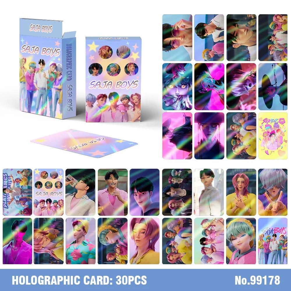 30/92PCS K-POP Demon Hunters Postcards Huntrix Saja Boys Derpy Photocards Fans Collection HD Lomo Photo Cards Kids Gifts