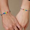 LGBT Pride Armband für Männer Frauen, Edelstahl Regenbogenflagge Gliederkette Armband, Schmuckgeschenk für Lesbisches Paar