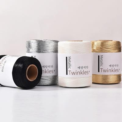 1 Rulo, Metalik Parlaklık İpliği - 1 Mm Kalınlık, Polyester ve Rayon Karışımı, Kendin Yap El Sanatları, Tığ İşi, Dantel ve Ev Dekorasyonu İçin İdeal