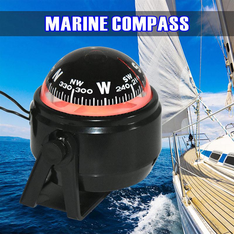 Waterproof Navigation Positioning Car Boat Compass Marine Sailing Compass With Electronic LED Light Nautical Compass