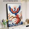 DIY Framed Pearl Painting Kit Phoenix Bird Motif 3D Sparkling Bead Art Canvas Ready to Display Home Decor Gift Craft Projects Wall Art Decoration