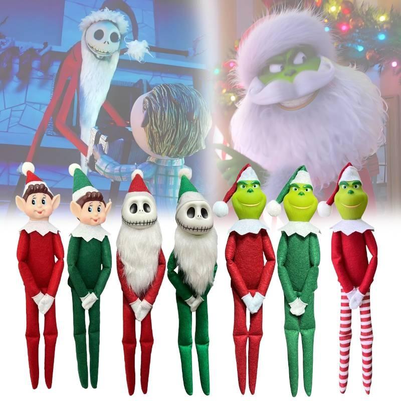 Doll Suffed Christmas Plush Toy Dressed Elf Ornament For Home Decor Gift