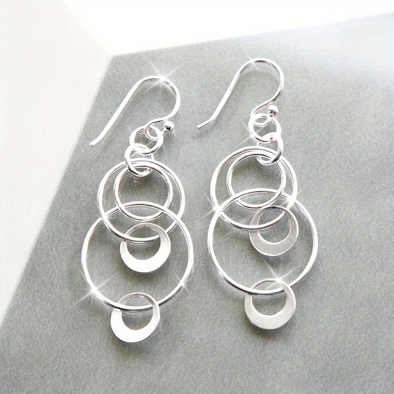 Минималистичные полые геометрические круглые составные серьги-подвески, Уникальный ювелирный подарок для женщин