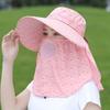 Oversized Wide Brim Sun Hat with Neck Flap, UPF 50+ UV Protection Foldable Outdoor Hat for Women Men