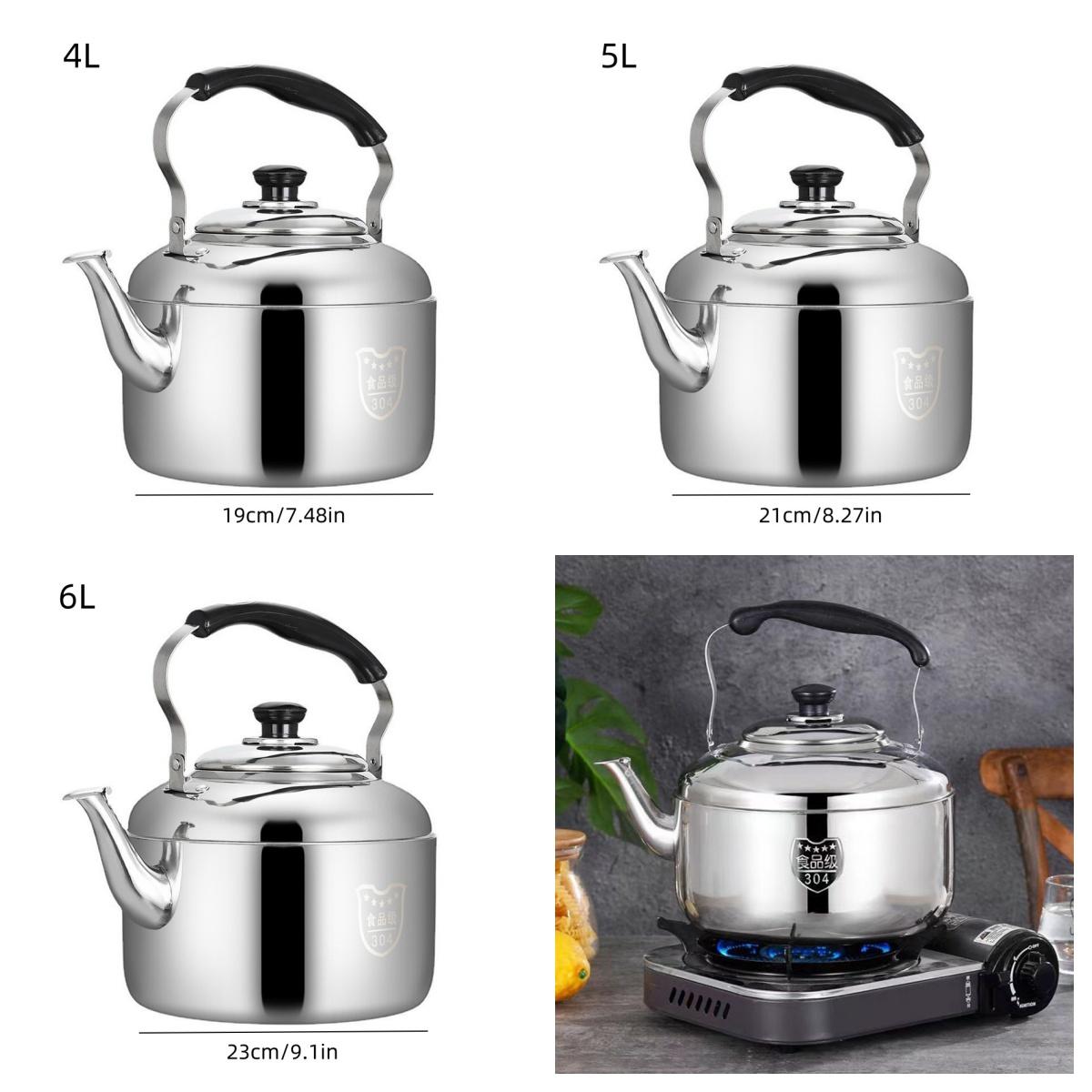 Tea Kettle Stainless Steel Water Bottle Whistling Tea Kettle Stovetop 4L/5L/6L Loud Whistle Water Kettle Stainless Steel Teapot