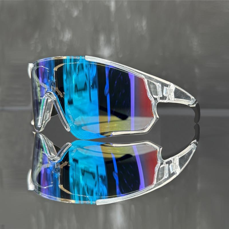 1 Pair of Fashionable Men's and Women's Glasses Transparent PC Frame Colored Lenses Lightweight Glasses