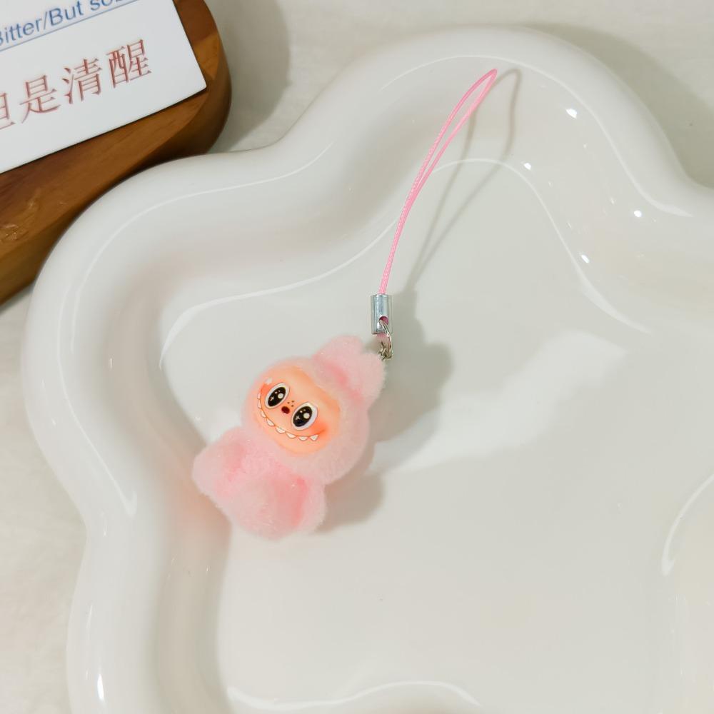 Mobile Phone Rope Flocking Keychain Pendant Doll Bag Pendant Creative Small Gift Pendant